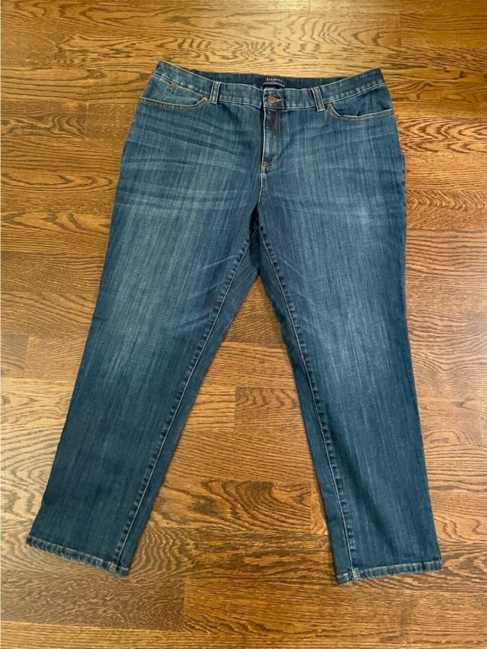 Talbots 18W Simply Flattering 5 Pocket Blue Medium Wash Ankle Jean